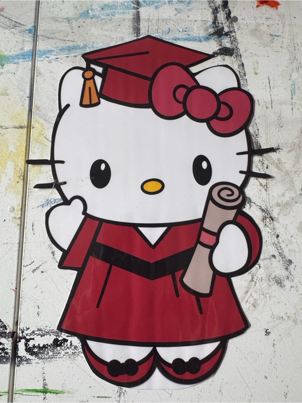 Hello Kitty Graduation Decor in White, Red & Pink